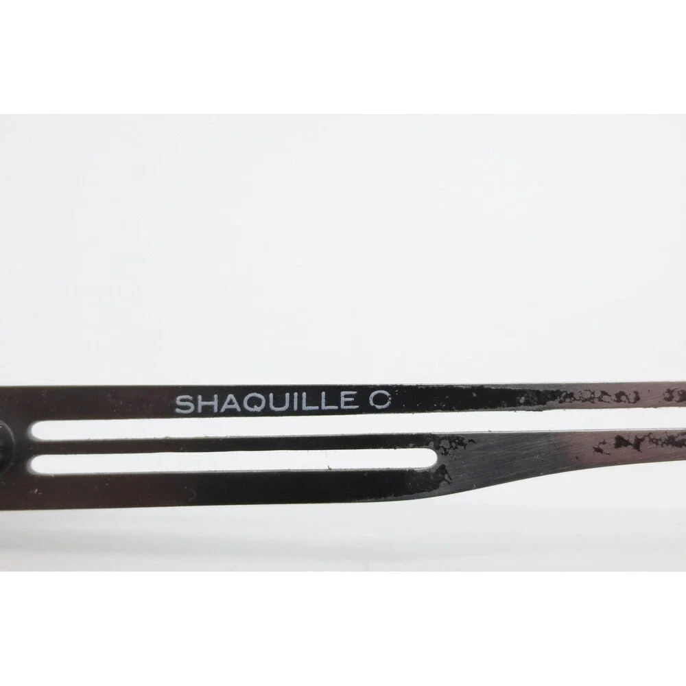 Shaquille O'Neal Mens Eyeglass Frames Gunmetal Semi Rimless Rectangular